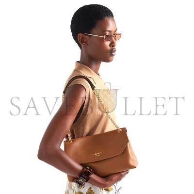 PRADA DOUX MEDIUM LEATHER SHOULDER BAG 1BD371 (29*16*9.5cm)